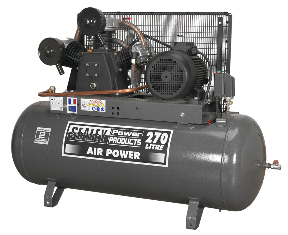 Sealey SAC32775B Compressor 270L Belt Drive 7.5hp 3ph
