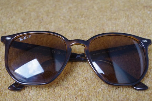 Genuine Ray Ban Hexagonal RB 4306 710/83 54 Polished Brown Sunglasses with Case