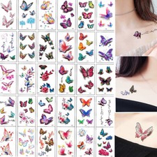 Tattoo Stickers Temporary Tattoo Flowers Waterproof Butterfly Women Tattoos