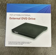 Gotega External DVD Drive Pop-up Mobile USB 3.0- Black - NIB