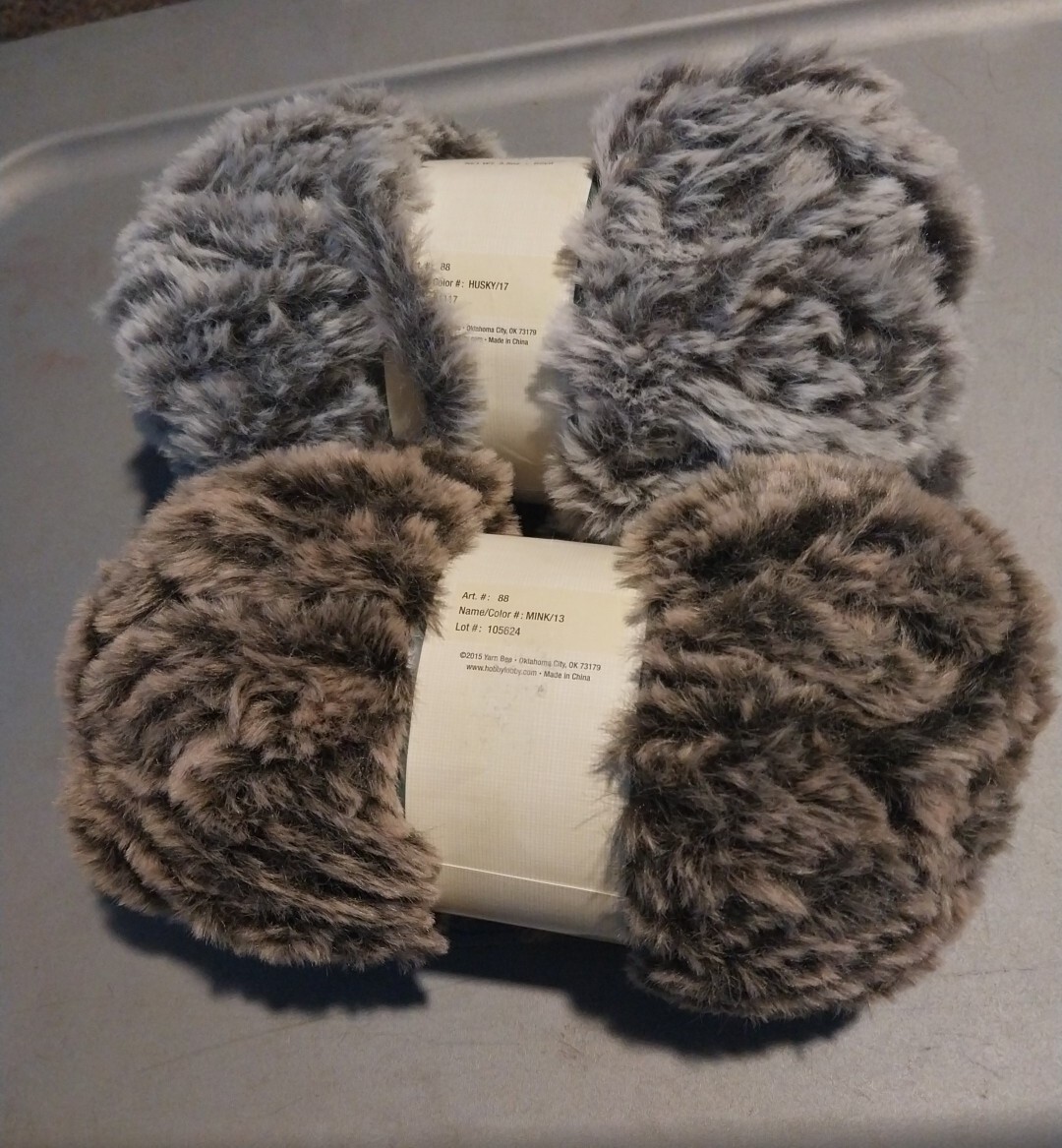 Yarn Bee Fur The Moment Husky And Mink Skeins Of Yarn eBay