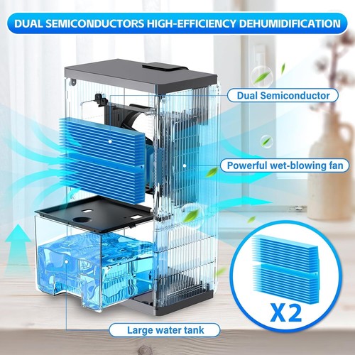 Dehumidifier, Dehumidifier for Home, 98 OZ Water Tank, (1000 sq.ft) Dehumidifier - Picture 8 of 10