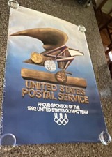 Vintage 1992 US Olympic Team United States Postal Service USPS Sponsor Poster