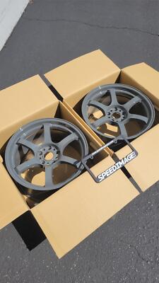 4X RAYS GRAM LIGHTS 57DR 18X9.5 +38 5X114.3 GLOSSY GRAY SET OF 4 WHEELS