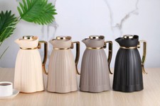 Kaffekanne Isolierkanne Kunststoff 1 L mit Glas Teekanne Thermoskanne