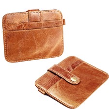 Mens Leather Slim Wallet RFID Blocking Card Case Credit Card Holder Mini Pocket