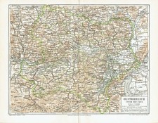 Bassa Austria Weinviertel Mostviertel Cartina Geografica Di 1897