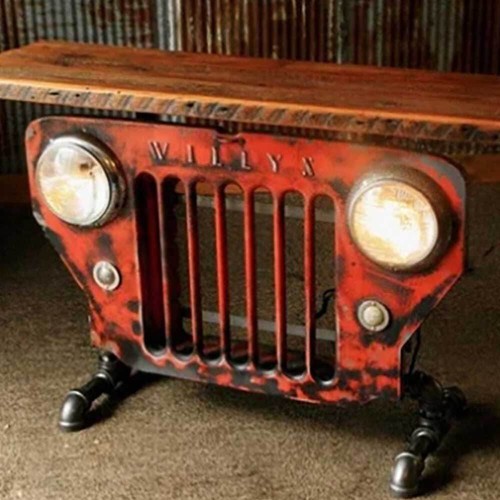 Retro Steampunk Tischmodell Industrial Deko - Vintage Design Home Decor,Rot - Bild 7 von 11