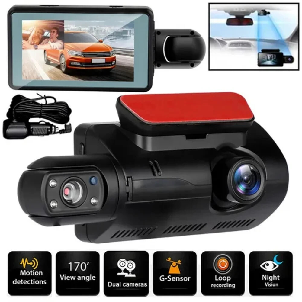 Dash Cam Dual Lens 1080p WIFI Visione Notturna, G-sensor, Registrazione Loop HD - Miniatura 8