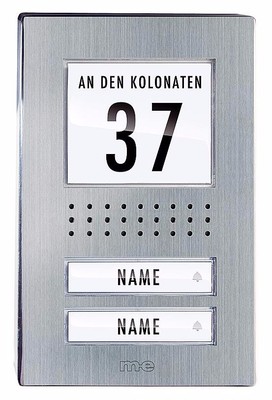 m-e Vistadoor Audio-Türsprechanlage Außenstation ADV 120.1 EG Edelstahl-Front
