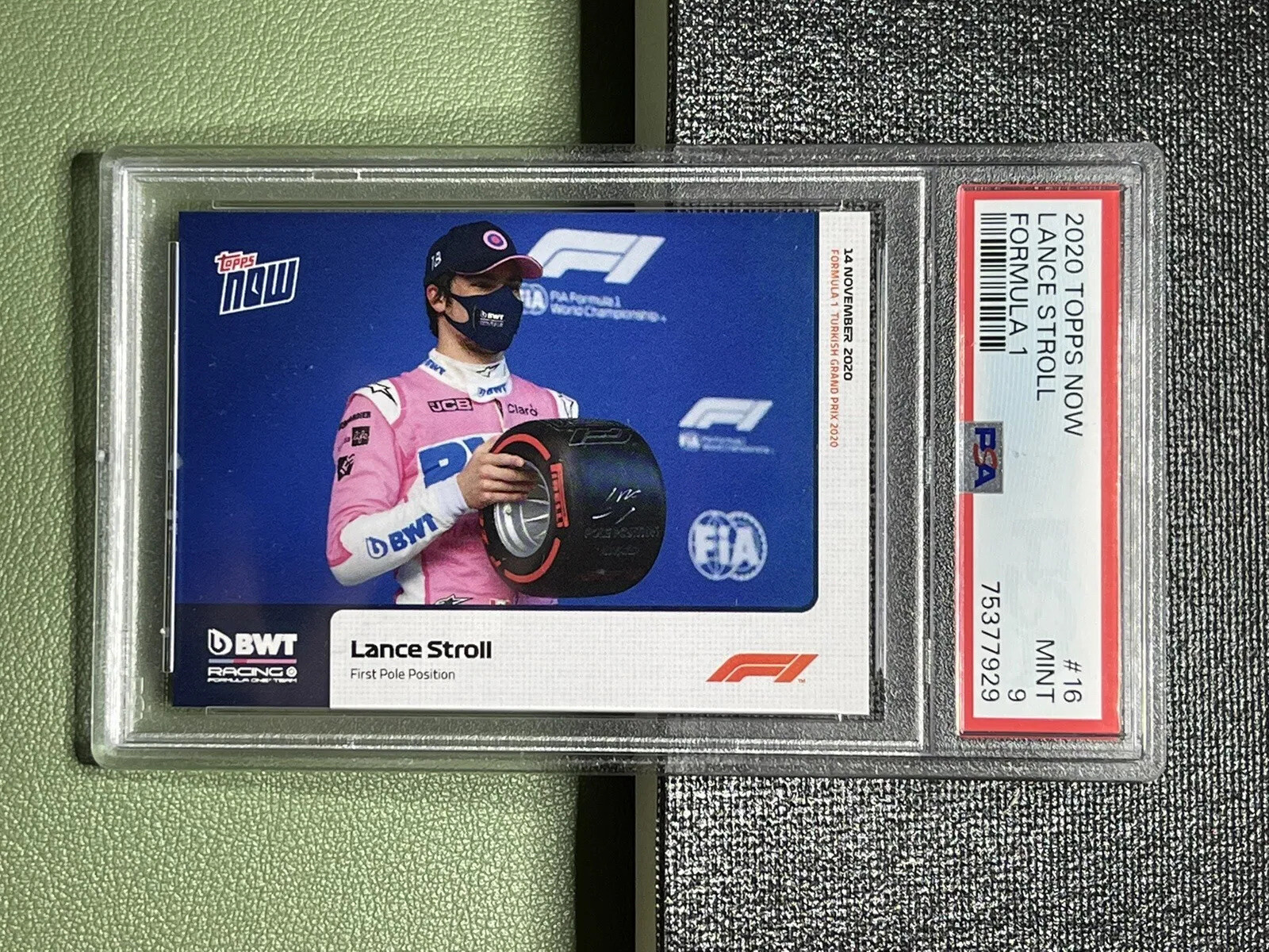Lance Stroll 2020 Topps NOW Formula 1 F1 #16 Lance Stroll PSA 9 MINT SSP