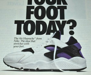 Nike Air Huarache Shoe That Stretches Have You Hugged Foot 1992 Vintage Print Ad Ebay