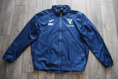 NORWICH CITY FOOTBALL JOMA RAIN JACKET TOP BLUE COLOR SIZE MENS XXL FULL ZIP