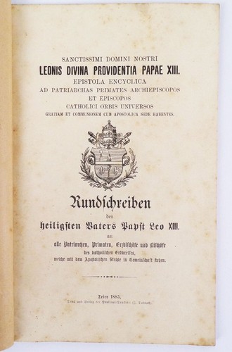Papst Leo XIII über die Freimauerei Dasbach 1885 - Bild 3 von 4