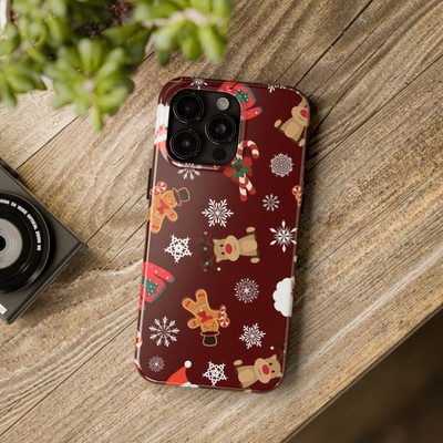 Christmas Phone Case, Holiday Xmas Gift, Festive Smartphone Cover, Winter