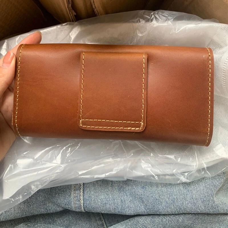 Cinturón de cuero genuino para teléfono funda clip cierre magnético para iPhone 16 Pro Max Foto 2 de 4