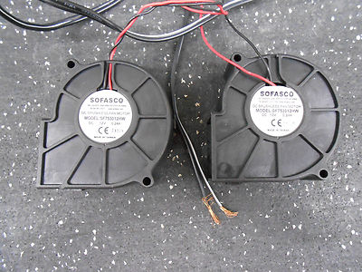 SOFASCO SF753012HW DC 12V 0.24A BRUSHLESS FAN LOT OF 2 