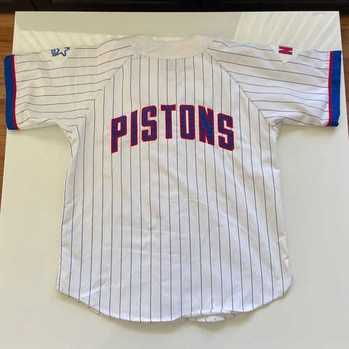 Camiseta deportiva de béisbol vintage de los Detroit Pistons con logotipo deportivo de la NBA para hombre grande años 90 - Imagen 4 de 10