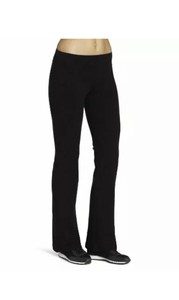 black bootleg yoga pants