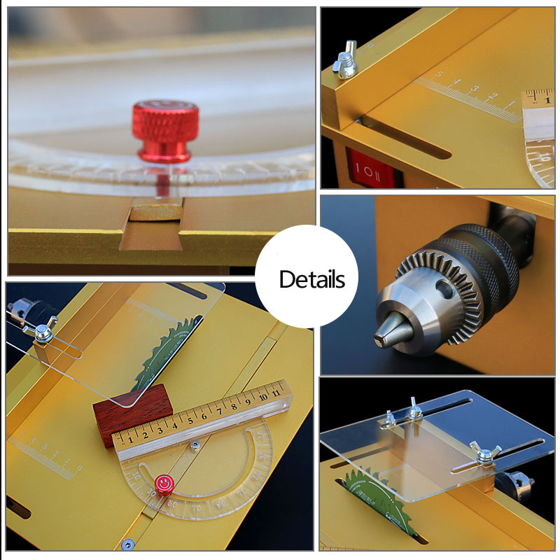 Multifunction Mini Table Saw Woodworking Lathe Electric Polisher Grinder Cutter