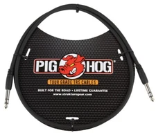 Pig Hog 3ft 1/4 Inch TRS to 1/4 Inch TRS Instrument Cable