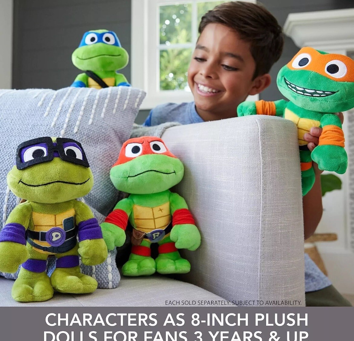 TMNT Michelangelo Plush Toy | Mutant Mayhem 8-Inch Soft Doll | Orange Mask Ninja Turtle Stuffed Animal
