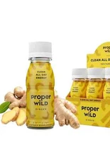 Box of 12 - Proper Wild Vegan Energy Shots - Ginger - 2.5oz - Exp. 11/2026