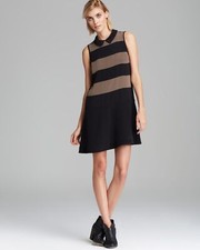 Marc By Marc Jacobs Frances Silk Dress Sz XS Black Olive