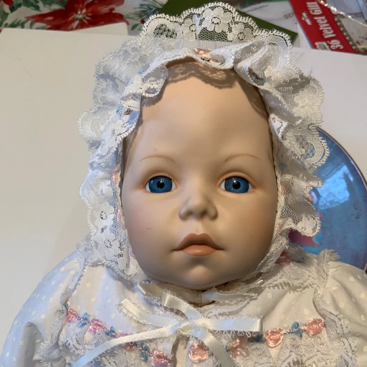 Danbury Mint MBI Baby Doll Porcelain Head Arms Legs Soft Body Outfit 19 1988