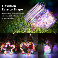 LED Twinkle String Fairy Lights Copper String US Plug 4.5V 8 Models Xmas Party
