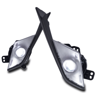 Chrome Fog Light Kit With Bezel & Wiring Harness – H11 Halogen – Fits 2016-2017 Nissan Sentra