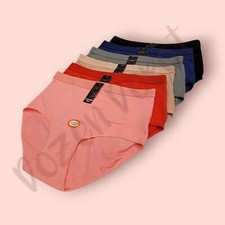 Women Comfortable Soft Elastic Band Cotton High Waist Hip Hugger Brief Panties