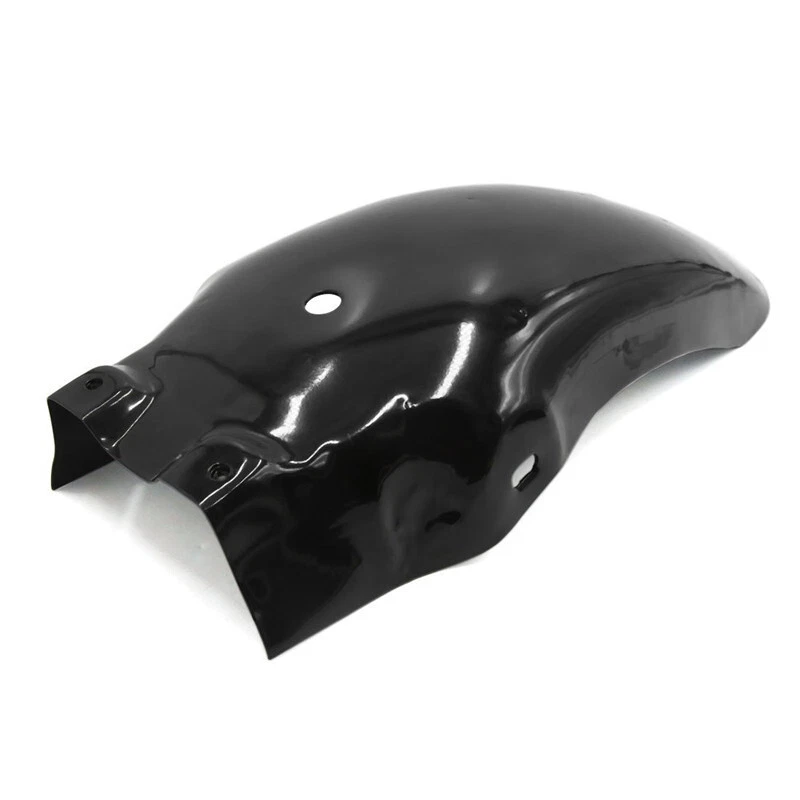Black Motorcycle Rear Fender Mudguard Metal For Yamaha Virago V-Star 650 Honda - Image 3 of 4