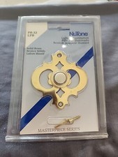Nutone PB32 LPB Masterpiece Series Brass Lighted Designer Doorbell Push Button
