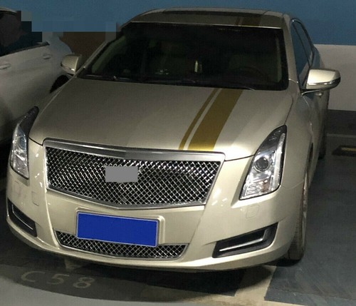 1PCS Fits Cadillac XTS 2013-2017 Chrome Front Bumper Upper Rhombic Grille Frame - Picture 5 of 14