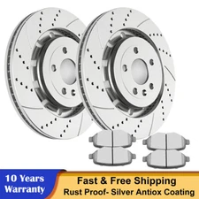 Front Brake Rotors Ceramic Pads for Ford Flex Taurus Explorer Lincoln MKT MKS