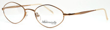 Vintage COTTET Mademoiselle 18 Brown Gold Womens Oval Eyeglasses 50-19-140 B:35