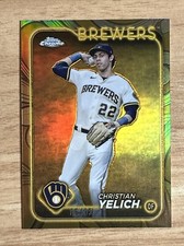 2024 Topps Gilded #114 Christian Yelich Gold Refractor Brewers /99