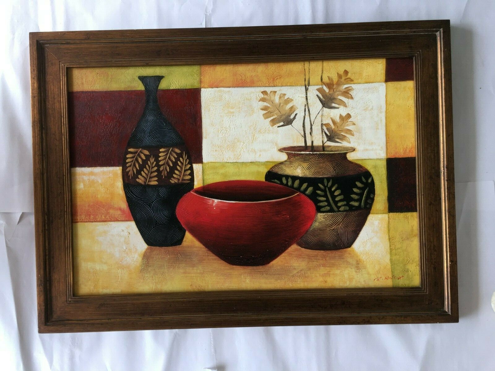 Painter R. Wilcox Original oil on canvas Beautiful Still Life Signed R Wilcox | eBay
