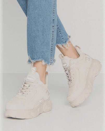 Buffalo Women\u0026#039;s Chai Hi-Top Trainers, Beige - WOMEN\u0026#039;S PLATFORM  SNEAKERS | eBay