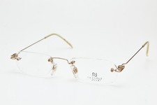 Vintage NEW WAVE Eyeglasses Slim Rimless Oval Frame Y2K Unisex