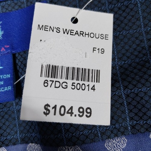 Egara Mens Shirt 2XL NWT Blue Pattern Stretch Non Iron Button up MSRP $104.00 - Picture 13 of 16