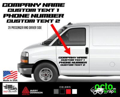 Fit Chevrolet Express 1500 2500 van GMC Savana wagon doors decal