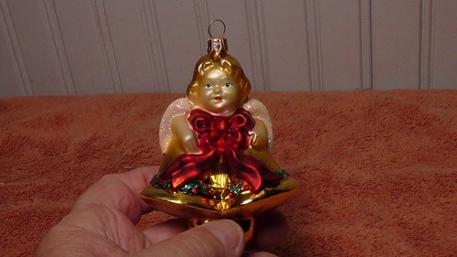 Made In Poland “Angel Of The Home” Hand Blown Glass Christmas Ornament NIB - Picture 13 of 14