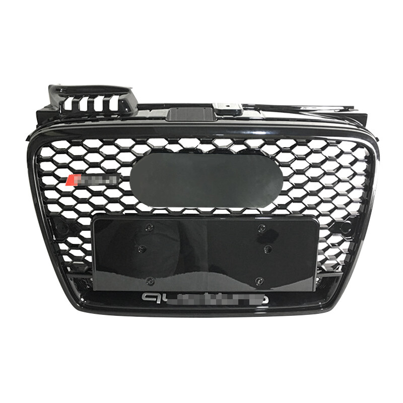 Black RS4 Style Honeycomb Grille For 2005 2006 2007 2008 Audi A4