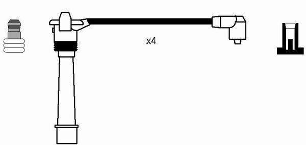 Fils de bougies Fiat Punto 1.2 16V 80, faisceau allumage Bravo I moteur essence 188A5000