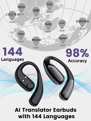 Nouveaux écouteurs De Traduction : Traduction Instantanée En 138 Langues, Traducteur Vocal Intelligent Hors Ligne, écouteurs Bluetooth Sans Fil