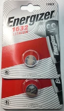 2 PACK ENERGIZER ECR1632 CR1632 Lithium Bat. (GREAT EXPIRE 12/33) FREE SHIPPING