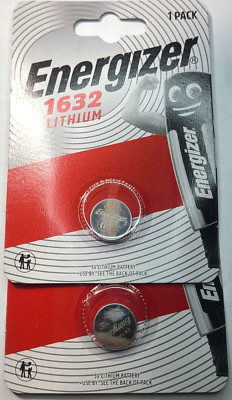 2 PACK ENERGIZER ECR1632 CR1632 Lithium Bat. (GREAT EXPIRE 02/36) FREE SHIPPING