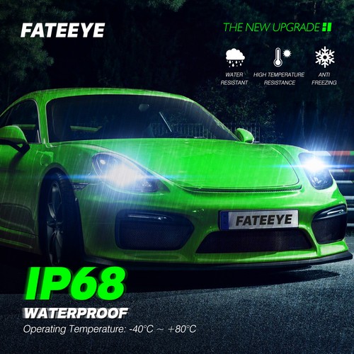 FATEEYE 2X H7 10000LM LED Car Headlight Kit High And Low Beam Canbus Error Free - Picture 11 of 16